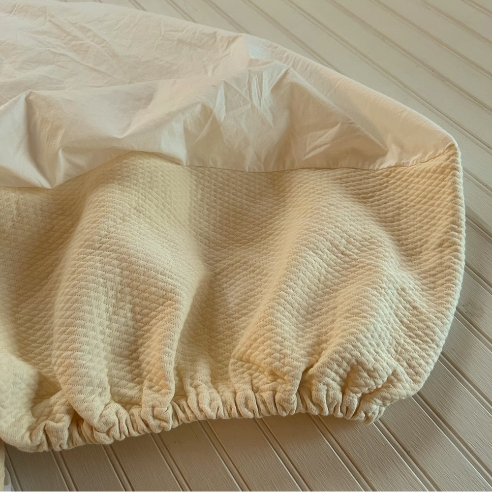 Garnet Hill ~ Matelasse King Cotton Box Spring Cover in Natural